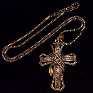 Bronze CROSS fashion necklace